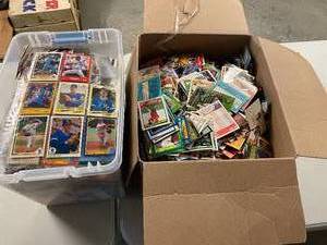 lot 328 image: 2 Big Boxes Full of Sports Cards 5000 Cards