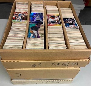 lot 122 image: Three 3,200 Count Four Row Boxes Full of Sports Cards - Over 8,000 Cards
