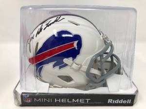 lot 7 image: Signed Joe Delamielleure Buffalo Bills Mini Helmet Throwback Bills Logo with Beckett Authentication