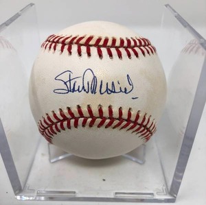 lot 22 image: Signed Stan Musial Official Major League Baseball with Certificate of Authenticity
