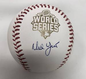 lot 28 image: Signed Ned Yost Official Major League 2015 World Series Baseball with James Spence Authentication