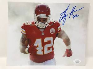lot 49 image: Signed Anthony Sherman Kansas City Chiefs 8x10 Photograph with James Spence Authentication