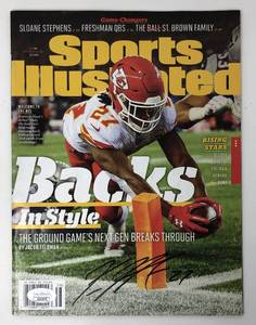 lot 51 image: Signed Kareem Hunt Sports Illustrated Magazine with James Spence Authentication