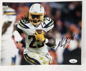 lot 56 image: Signed Melvin Gordon 8x10 Photograph San Diego Chargers with James Spence Authentication