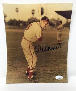 lot 61 image: Signed Stan Musial 8x10 Photograph St Louis Cardinals with James Spence Authentication