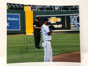 lot 67 image: Signed Luis Ortega Kansas City Royals Autographed 8x10 Photograph