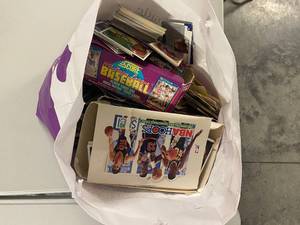 lot 143 image: Big Bag Piled Full of Mixed Sports Cards
