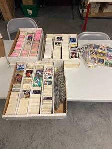 lot 144 image: Monster Boxes Full of Baseball and Football Cards 10,000 Cards