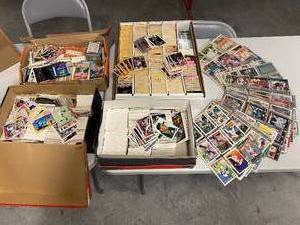 lot 145 image: Boxes and Pages Full of Sports Cards 9,000 Cards