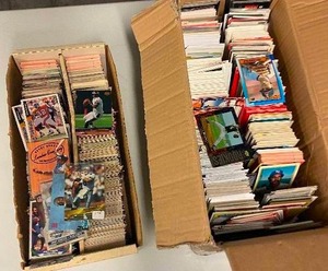 lot 153 image: Two Boxes of Mixed Sports Cards - Approximately 6,000 Unsearched Sports Cards