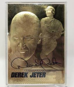 lot 72 image: Derek Jeter & Alex Rodriguez Dual Sided 22KT Gold Baseball Card