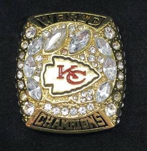 lot 75 image: Patrick Mahomes Super Bowl LIV World Champions Replica Super Bowl Ring