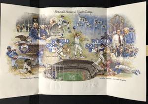 lot 89 image: Kansas City Royals Memorable Moments IBM Stadium Giveaway Trifold Poster