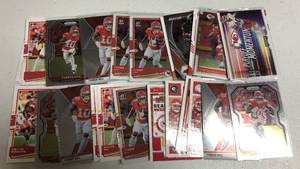 lot 157 image: Lot of 25 Kansas City Chiefs Tyreek Hill Football Cards - Prizm, Optic, Select - All Kansas City Chiefs Cards