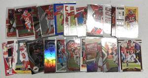lot 167 image: Lot of 25 Kansas City Chiefs Tyreek Hill Football Cards - Prizm, Optic, Select - All Kansas City Chiefs Cards