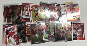 lot 168 image: Lot of 25 Kansas City Chiefs Tyreek Hill Football Cards - Prizm, Optic, Select - All Kansas City Chiefs Cards