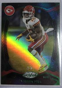 lot 176 image: Rare 2021 Panini Certified Tyreek Hill Mirror Emerald #25 - Only Five Made - Kansas City Chiefs