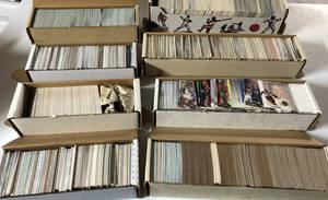 lot 184 image: Eight Boxes of Sports Cards - Over 5,000 Cards with Basketball, Football, and Baseball