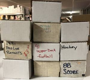 lot 186 image: 10 Boxes of Sports Cards - Mostly Labeled Correctly - Some Random Surprises