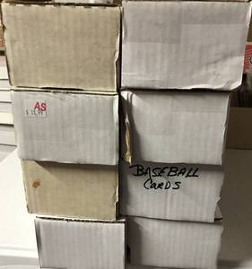 lot 192 image: Eight Boxes Full of Sports Cards - Over 4,000 Cards - Mostly Baseball