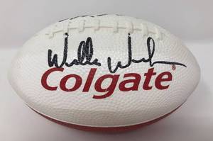 lot 195 image: Mini Nerf Football Signed By Willie Wilson (Kansas City Royals) and Dustin Colquitt (Kansas City Chiefs Punter)