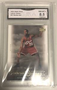 lot 244 image: Professionally Graded GMA 8.5 2003 Upper Deck LeBron James Rookie Card #27 Rookie Set