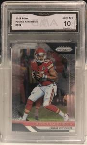 lot 249 image: Professionally Graded GMA Gem Mint 10 2018 Panini Prizm Patrick Mahomes 2nd Year Prizm - Kansas City Chiefs