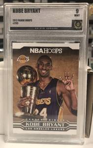 lot 253 image: Professionally Graded Goldin Grading 8 Near Mint 2017 Hoops Kobe Bryant Basketball Card