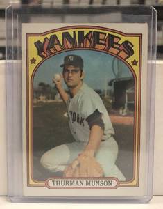 lot 270 image: 1972 Topps Thurman Munson #441 New York Yankees - Card in Excellent Condition