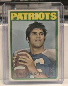 lot 271 image: 1972 Topps Jim Plunkett Rookie Card with Creases