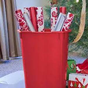lot 6598 image: Sterilite Holiday Gift Wrapping Paper Storage