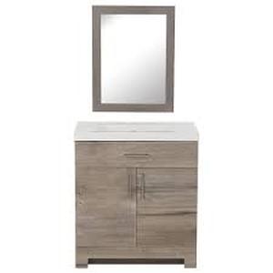 lot 6450 image: Glacier Bay Fallsburg Vanity Cabinet Combo
