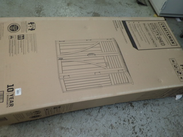 lot 214 image: Craftsman Large Vertical Storage Shed, 4 5 x 2 8.5 x 5 11.5