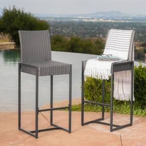 lot 75740 image: Conway Outdoor Wicker Barstools (Set of 2) by Christopher Knight Home Retail$337.99