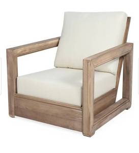 lot 75764 image: Westchester Acacia Wood Club Chair by Christopher Knight Home