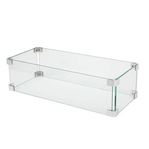 lot 75765 image: Glass Wind Guard for Fire Pit