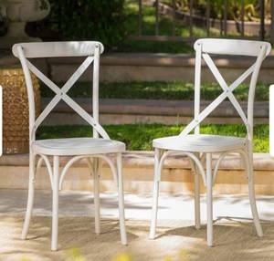 lot 75777 image: Danish Outdoor Farmhouse Dining Chair (Set of 2) by Christopher Knight Home Retail$285.99