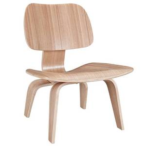 lot 75793 image: Fathom Wood Lounge Chair Natural - Modway