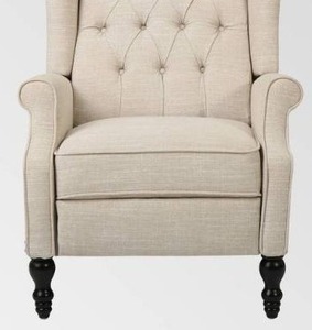 lot 75810 image: Walter Contemporary Tufted Fabric Recliner by Christopher Knight Home