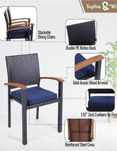 lot 75811 image: Pair of Sophia & William Patio Rattan Chairs