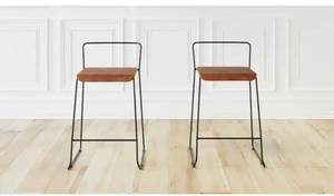 lot 75844 image: Robbie 2-Pack Modern Industrial Iron Barstools