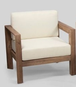 lot 75741 image: Genser Outdoor Accent Chair by Christopher Knight Home