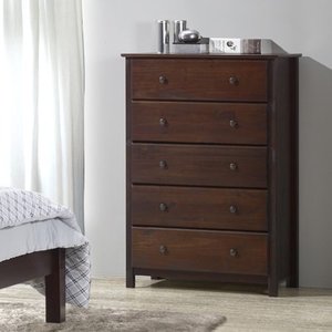 lot 50143 image: Grain Wood Furniture Shaker 5 Drawer Chest