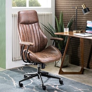 lot 50149 image: Ovios Ergonomic Office Chair Computer Desk Chair Suede Fabric Desk Chair with Lumbar Support for Executive or Home Office - Retail$257.49