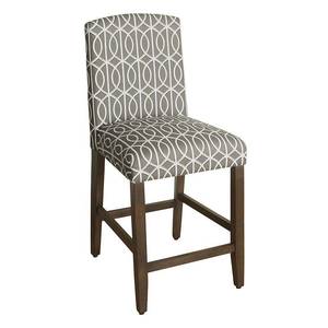 lot 50160 image: 24 Curved Top - Counter Height Barstool Safari Taupe - HomePop