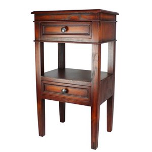 lot 50181 image: Modern Designs Middle Shelf Wooden Side Table with Two Drawers- Retail$152.49