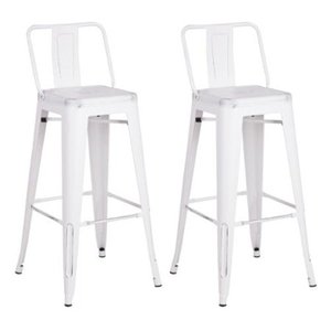 lot 50195 image: Metal Industrial 24-inch Bar Stool (Set of 2)- Retail$93.49