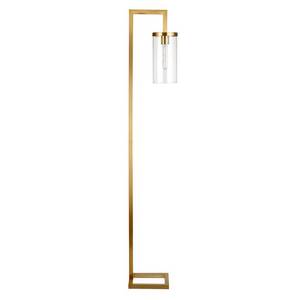lot 50293 image: Malva Brass finished Floor Lamp with Clear Glass Retail$109.49