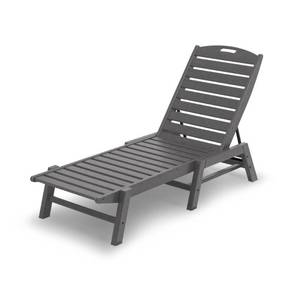 lot 50296 image: POLYWOOD Nautical Outdoor Stackable Chaise Lounge Retail$301.99