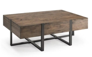 lot 50144 image: MAGNUSSEN HOME WOOD CONDO RECTANGULAR COCKTAIL TABLE